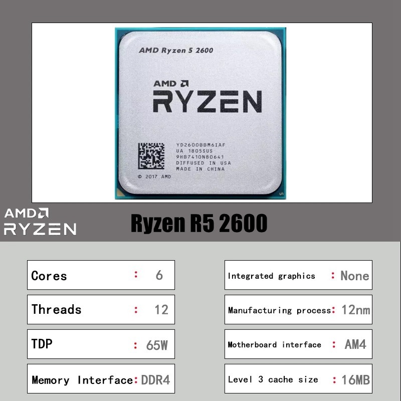 AMD 라이젠 5 2600 R5 2600 3.4GHz  - Pc Gaming Ryzen 리뷰 및 가격