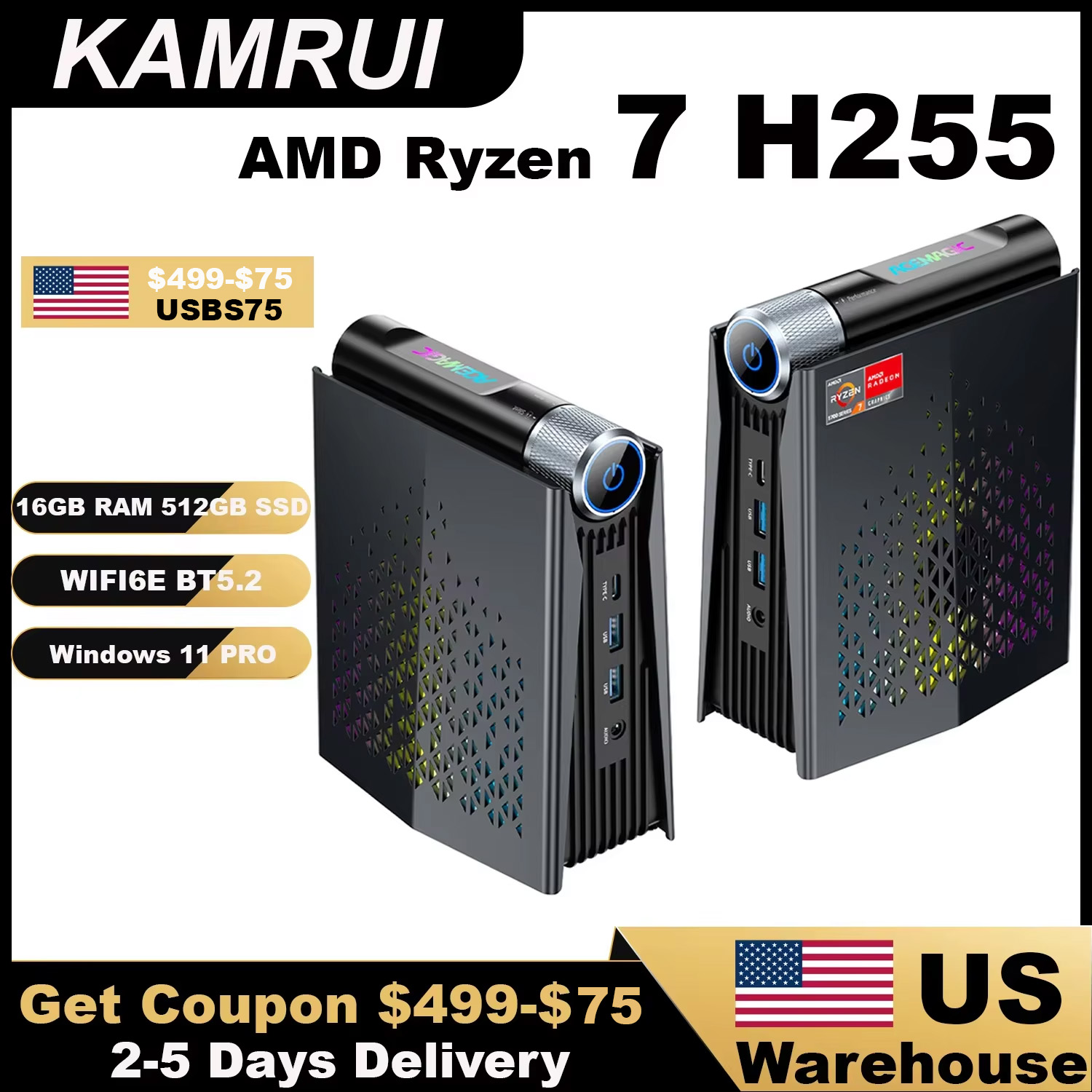 KAMRUI 게이밍 미니 PC Ryzen 7 H255  - Pc Gaming Ryzen 리뷰 및 가격