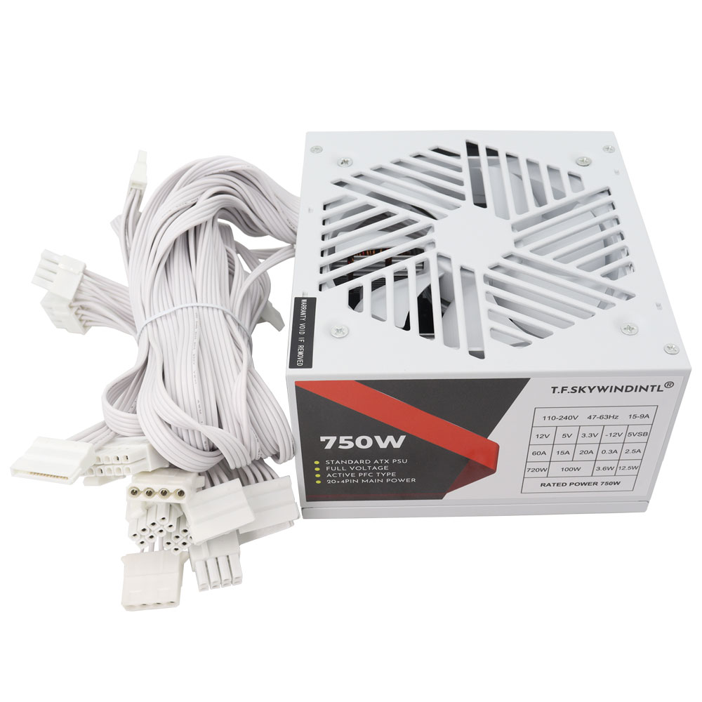 화이트 750W PSU PC 전원 공급 장치, 컴퓨터  - Pc Gaming Watt 리뷰 및 가격